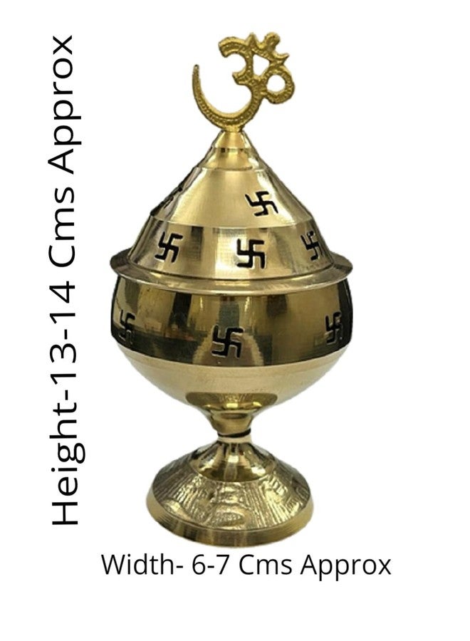 numeroastro Akhand Diya for Puja in Brass (13-14 Cms Approx) (1 Pc) - Image 2